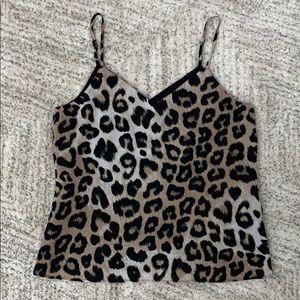 BANANA REPUBLIC | lined cheetah blouse